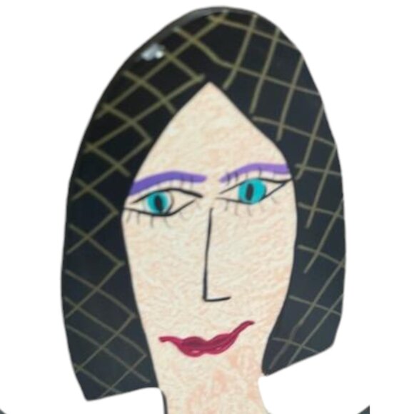 RARE "Signed” Claudine Buell Hand Painted Angel Metal Art Sculpture - Picture 6 of 9